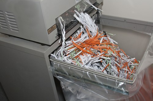 Team meeting discussing improvements to skip hire and rubbish collection services